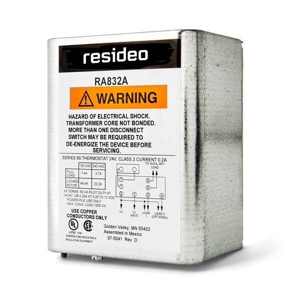 Resideo Relay-Hydronic DPST, 1 pole line voltage- other pole low or millivolt RA832A1066